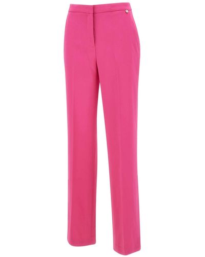 Liu Jo Viscose Crêpe Trousers - Pink