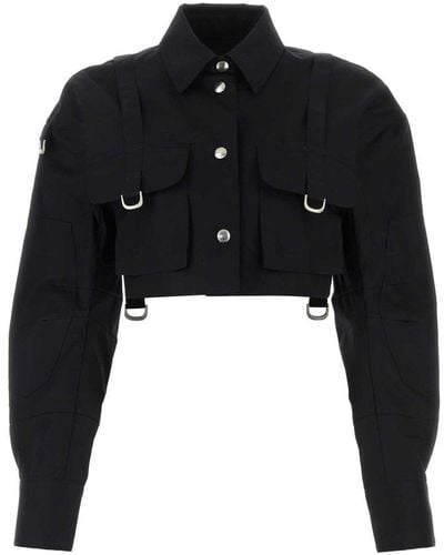 Off-White c/o Virgil Abloh Cropped Cotton Jacket - Black