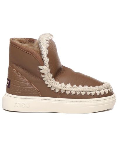 Mou Eskimo Boots Sheepskin Sneakers - Brown