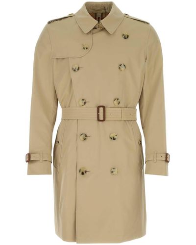 Burberry Cotton Kensington Heritage Trench - Natural