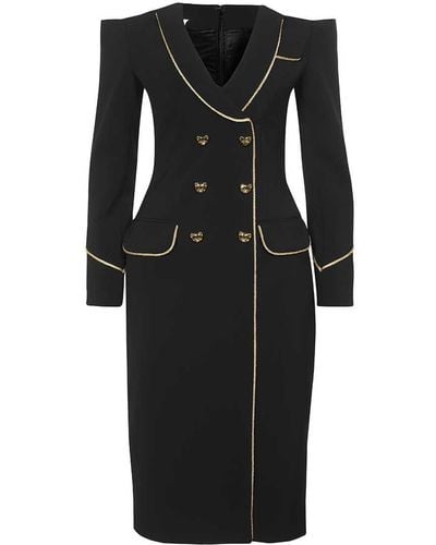 Moschino Double Breasted Blazer Dress - Black