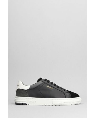 Axel Arigato Atlas Sneakers In Black Suede And Leather - Gray