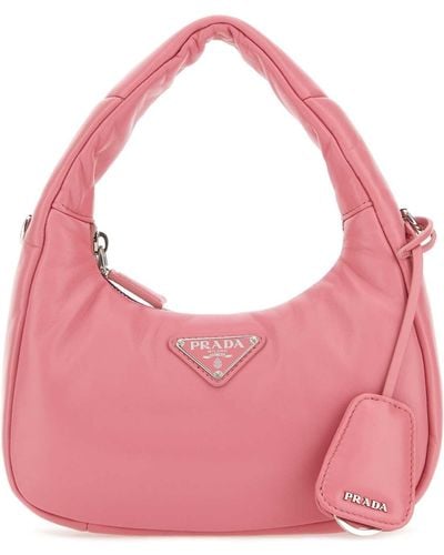 Prada Nappa Leather Mini Soft Handbag - Pink