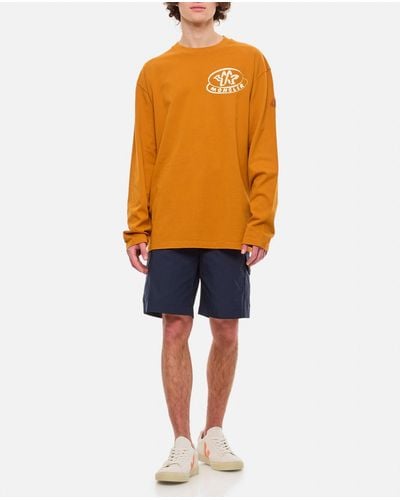 Moncler Ls Cotton T-Shirt - Orange