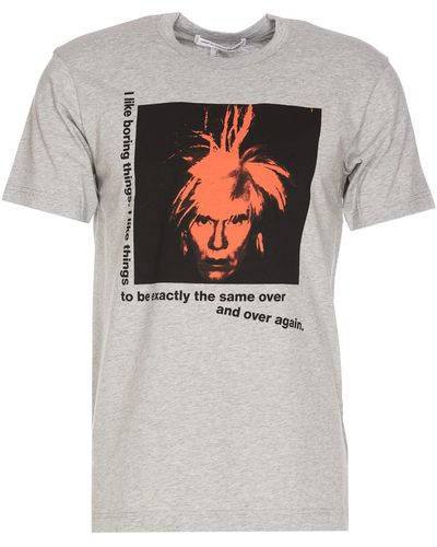 Comme des Garçons Andy Warhol Print T-Shirt - Gray