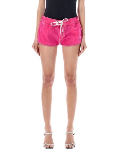 Tom Ford Technical Crickle Nylon Running Shorts - Pink