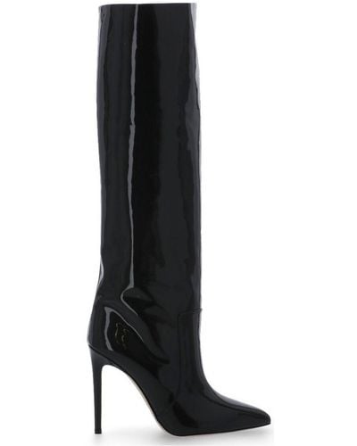 Paris Texas Stiletto Pointed Toe Boots - Black