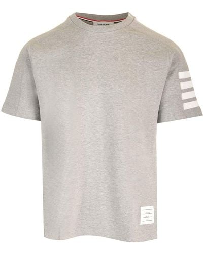 Thom Browne Grey Short-sleeved T-shirt - White