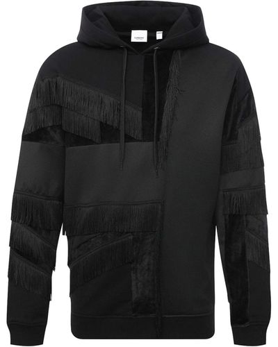 Burberry Cotton Logo Hooded Sweatshirt - Black