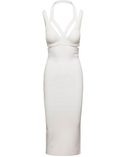 Dion Lee 'interlink' Midi Dress With Cut-out Detail In Viscose Blend - White
