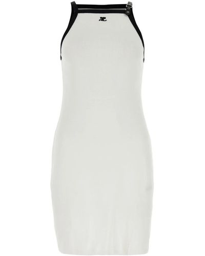 Courreges Cotton Mini Dress - White
