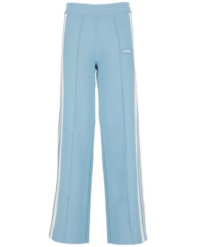 Autry Viscose Trousers With Logo - Blue