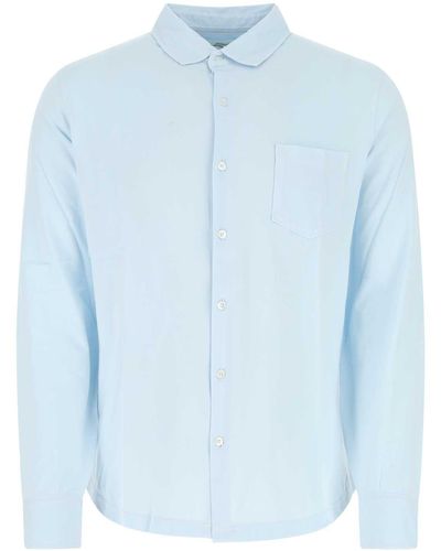 Hartford Light-blue Cotton Shirt