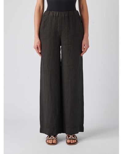 Gran Sasso Linen Pants - Black