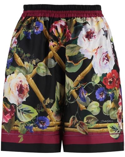 Dolce & Gabbana Printed Silk Shorts - Multicolor