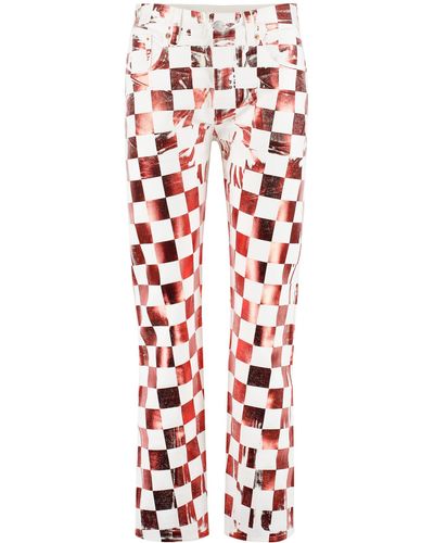 MM6 by Maison Martin Margiela Printed Jeans - Red
