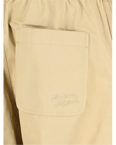 Maison Kitsuné Casual Trousers - Natural
