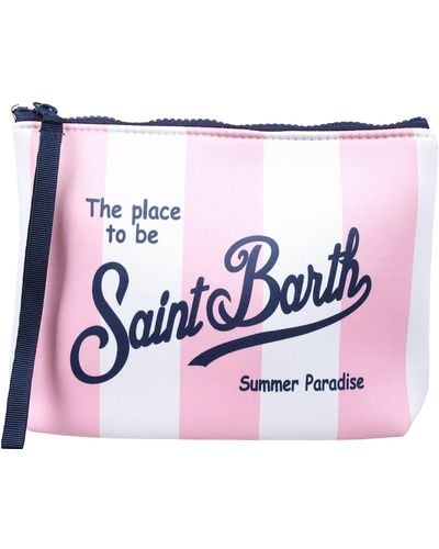 Mc2 Saint Barth Clutch Bag For Girl With Logo - White