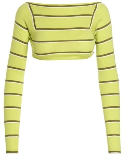 Emilio Pucci Cut-Out Cropped Jumper - Yellow