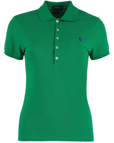 Polo Ralph Lauren Logo-embroidered Slim-fit Polo Shirt - Green