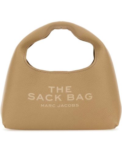 Marc Jacobs Leather Mini The Sack Bag Handbag - Metallic