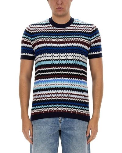 Missoni Knitted T-shirt - Blue
