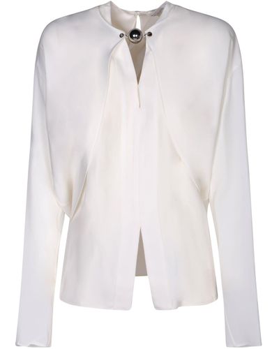 Rabanne Crepe Blouse With Detail - White
