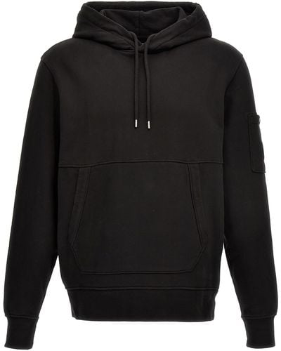 C.P. Company Hoodie In French Terry - Black