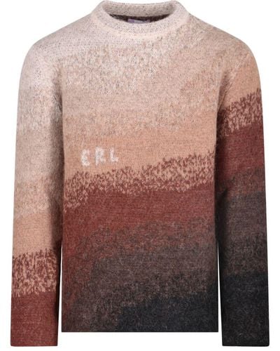 ERL Logo Sweater - Brown