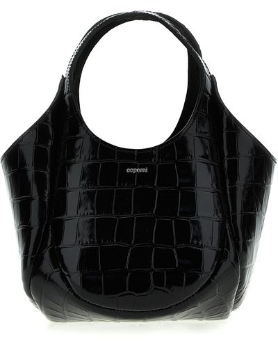 Coperni Croco Mini Bucket Swipe Handbag - Black