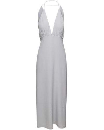 Totême Light- Halterneck Midi Dress - White