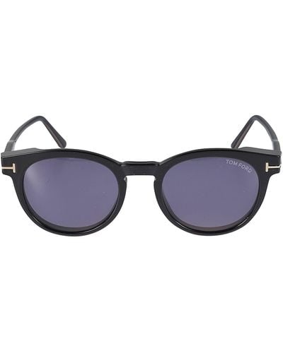 Tom Ford Classic Round Lens Sunglasses - Blue