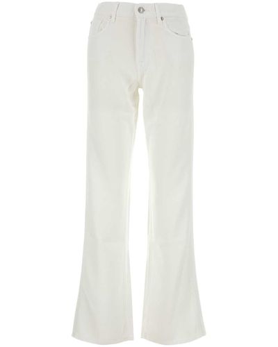 7 For All Mankind Lyocell Tess Pant - White