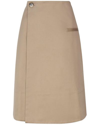 JW Anderson High-Waisted Flared Skirt - Natural