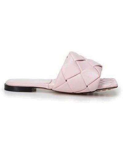 Bottega Veneta Flat Lido Sandals - Pink