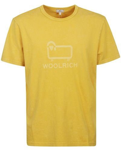 Woolrich Macro Logo Tee - Yellow