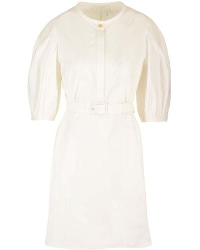 Chloé Cotton Poplin Shirt Dress - White