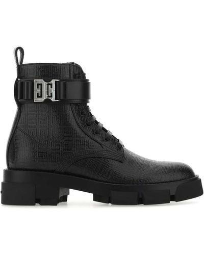 Givenchy Leather Terra Ankle Boots - Black