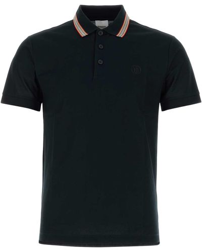 Burberry Piquet Polo Shirt - Black
