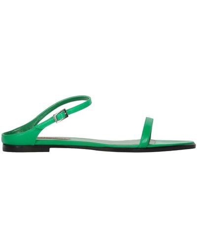 Missoni Leather Flat Sandals - Green