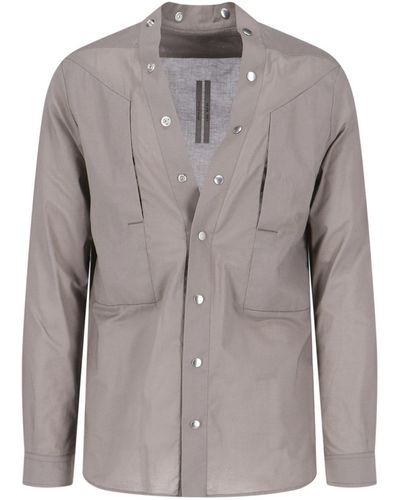 Rick Owens 'larry' Shirt - Grey