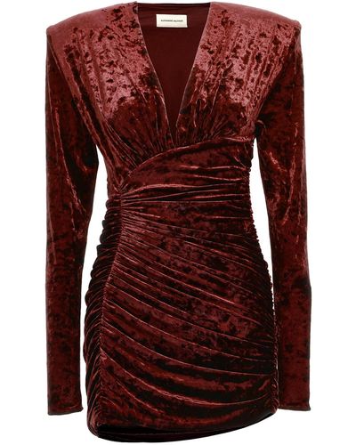 Alexandre Vauthier Velvet Dress Dresses Bordeaux - Red