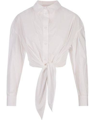 ALESSANDRO ENRIQUEZ Cotton Shirt With Knot - White
