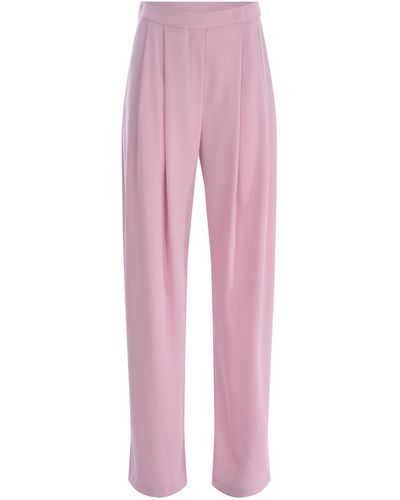 Pinko Trousers Montano Made Of Crêpe - Pink