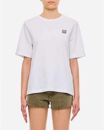 Maison Kitsuné Bold Fox Head Patch Comfort Tee Shirt - White