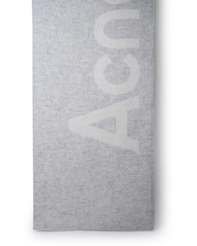 Acne Studios Wool Blend Scarf - Gray