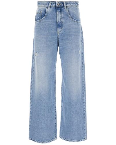 ICON DENIM Wide Leg Jeans - Blue