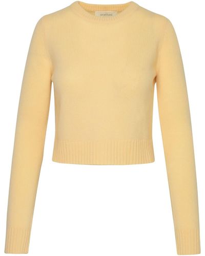Sportmax Maga Yellow Cashmere Blend Sweater
