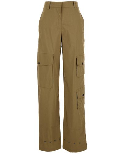 PT01 Giselle Cargo Trousers Cotton - Green