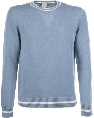 Eleventy Light Crew-Neck Sweater - Blue